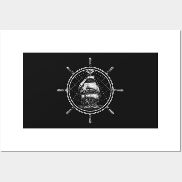 Nautical Pirate Ship Wall Art by CaptainPoptop